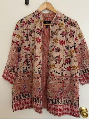 Mango Floral Quilted Jacket